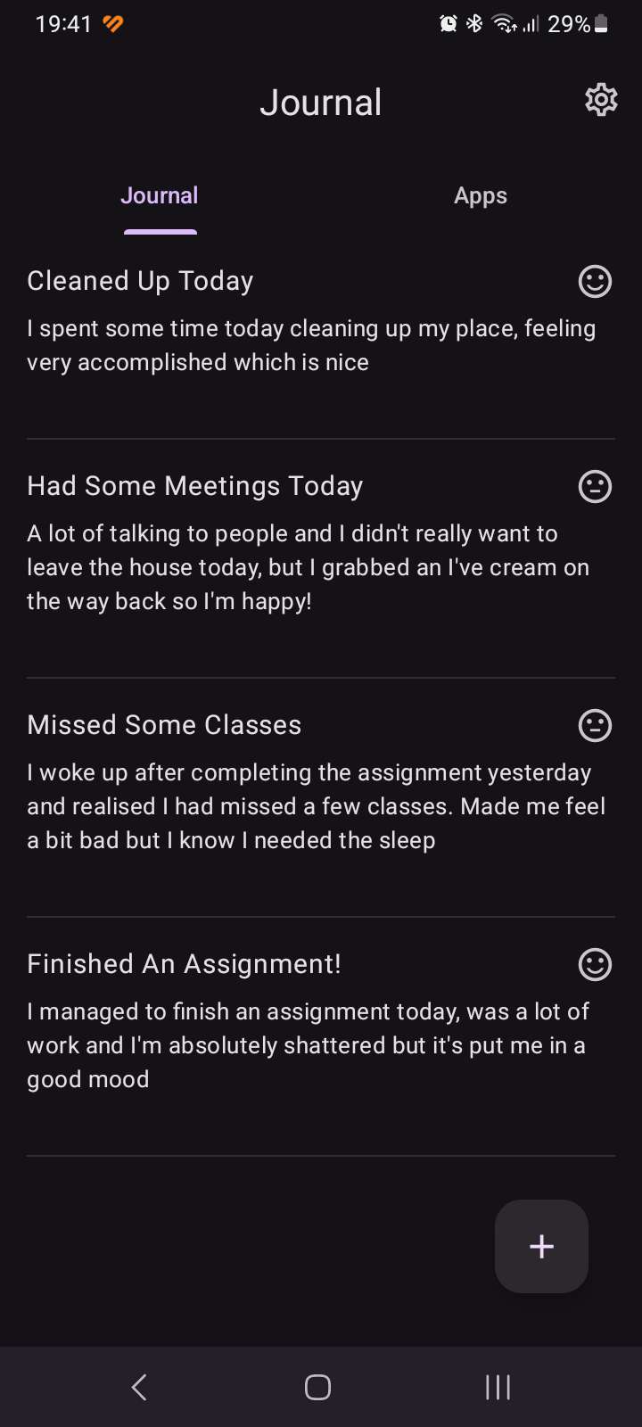 A screenshot of JJournal